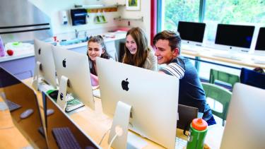 Students in a computer lab