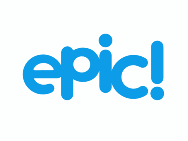 Blue writing that says "epic!"